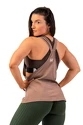 Ženska brezrokavna majica Nebbia  Sleeveless Loose Cross Back Tank Top "Feeling Good" Brown