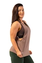 Ženska brezrokavna majica Nebbia  Sleeveless Loose Cross Back Tank Top "Feeling Good" Brown  L