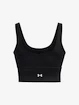 Ženska brezrokavna majica Under Armour  Meridian Fitted Crop Tank-BLK