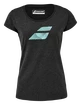 Ženska majica Babolat  Exercise Flag Tee Women Black Heather