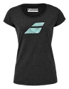 Ženska majica Babolat  Exercise Flag Tee Women Black Heather  L