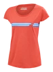 Ženska majica Babolat  Exercise Stripes Tee Poppy Red