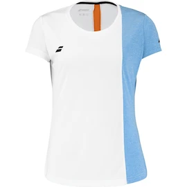 Ženska majica Babolat Play Cap Sleeve Top Women White/Blue Hthr