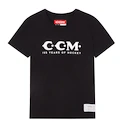 Ženska majica CCM 125 Anniversary SS Tee Black Senior XS