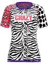 Ženska majica Crazy Idea  Mountain Flash Black/Zebra