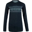 Ženska majica Endurance  Yalia Seamless Wool Print LS Baselayer Dark Blue