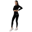 Ženska majica GymBeam  FLO Ribbed CropTop Black