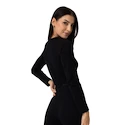 Ženska majica GymBeam  FLO Ribbed CropTop Black