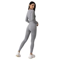 Ženska majica GymBeam  FLO Ribbed CropTop Grey