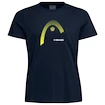 Ženska majica Head  Club Lara T-Shirt Women Dark Blue/Yellow  M