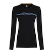 Ženska majica Icebreaker Merino 200 Oasis LS Crewe Mountain Pulse Black