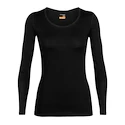 Ženska majica Icebreaker Merino 200 Oasis LS Scoop Black