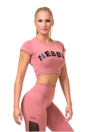 Ženska majica Nebbia Hero Sporty crop top old rose