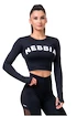 Ženska majica Nebbia Hero Sporty Hero crop top long sleeve black