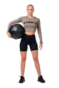 Ženska majica Nebbia Hero Sporty Hero crop top long sleeve mocha