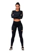 Ženska majica Nebbia Honey Bunny Crop Top 821 black