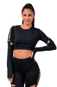 Ženska majica Nebbia Honey Bunny Crop Top 821 black