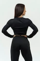 Ženska majica Nebbia Intense Women's Long Sleeve Crop Top Perform 839 Black