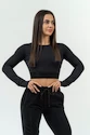 Ženska majica Nebbia Intense Women's Long Sleeve Crop Top Perform 839 Black