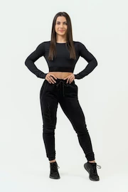 Ženska majica Nebbia Intense Women's Long Sleeve Crop Top Perform 839 Black