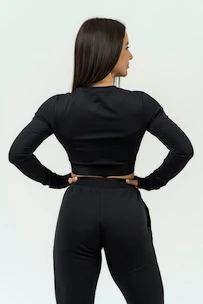 Ženska majica Nebbia Intense Women's Long Sleeve Crop Top Perform 839 Black