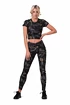 Ženska majica Nebbia Ocean Selected Crop top Active 568 volcanic black