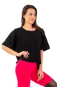 Ženska majica Nebbia  Organic Cotton Loose Fit “The Minimalist” Crop Top 417 black