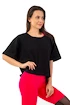 Ženska majica Nebbia  Organic Cotton Loose Fit “The Minimalist” Crop Top 417 black  XS/S