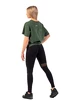 Ženska majica Nebbia  Organic Cotton Loose Fit “The Minimalist” Crop Top 417 dark green