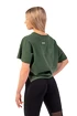 Ženska majica Nebbia  Organic Cotton Loose Fit “The Minimalist” Crop Top 417 dark green