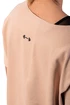 Ženska majica Nebbia  Organic Cotton Loose Fit “The Minimalist” Crop Top 417 salmon