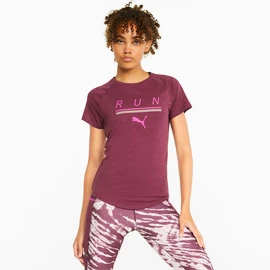 Ženska majica Puma Run 5K Logo Tee Grape Wine