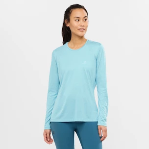 Ženska majica Salomon  Agile LS Tee Crystal Blue