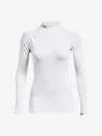 Ženska majica Under Armour ColdGear Authentics Mockneck-WHT