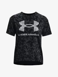 Ženska majica Under Armour LOGO AOP HEAVYWEIGHT SS-BLK