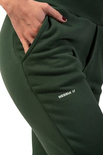 Ženska trenirka Nebbia High-Waist Loose Fit Sweatpants "Feeling Good" 409 dark green  XS