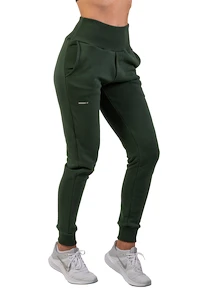 Ženska trenirka Nebbia High-Waist Loose Fit Sweatpants "Feeling Good" 409 dark green  XS