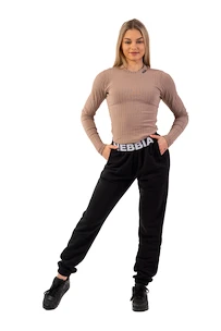 Ženska trenirka Nebbia Iconic Mid-Waist Sweatpants 408 black