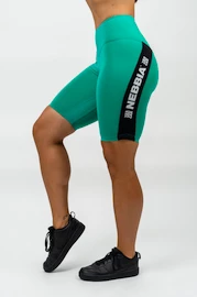 Ženske kolesarske kratke hlače Nebbia ICONIC High Waisted Biker Shorts green