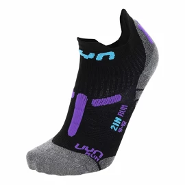 Ženske nogavice UYN RUN 2IN SOCKS Black/Violet