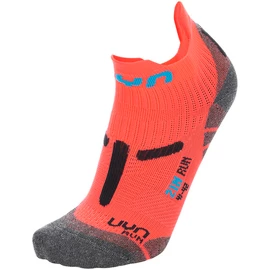 Ženske nogavice UYN RUN 2IN SOCKS Coral Fluo/Anthracite