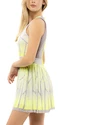 Ženske obleke Lucky in Love  Pleat Wave Dress Neon Yellow