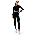 Ženske pajkice GymBeam FLO Ribbed Leggings Black