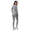 Ženske pajkice GymBeam FLO Ribbed Leggings Grey