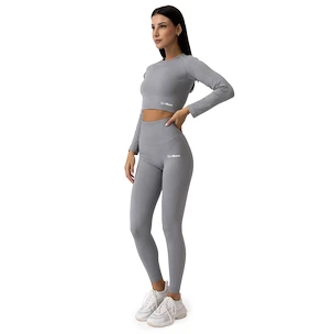 Ženske pajkice GymBeam FLO Ribbed Leggings Grey  XL