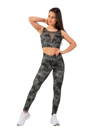 Ženske pajkice Nebbia EKO leggings „Breathe“ mesh 400 camo green