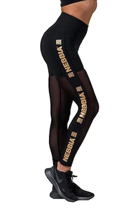 Ženske pajkice Nebbia Gold Mesh leggings 829 black