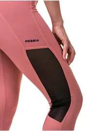 Ženske pajkice Nebbia Mesh leggings high waist old rose