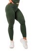 Ženske pajkice Nebbia Organic Cotton Ribbed High Waist Leggings 405 dark green