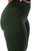 Ženske pajkice Nebbia Organic Cotton Ribbed High Waist Leggings 405 dark green